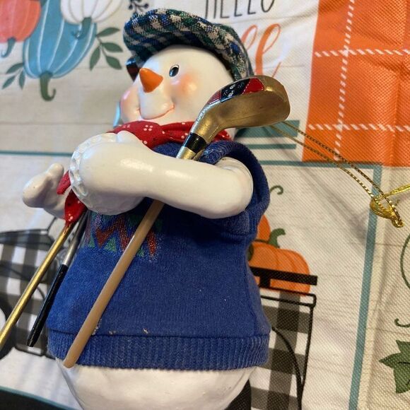 Ornament golf snowman vintage by clothique - Picture 2 of 5